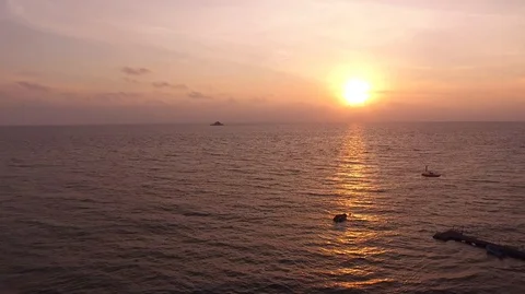 Sunset at Phuket top view Video stock 108478172