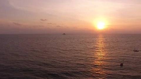 Sunset at Phuket top view Video stock 108478173