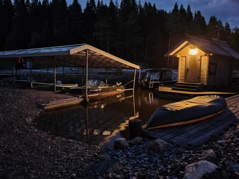 Sunset on the pier 2 Stock Photos