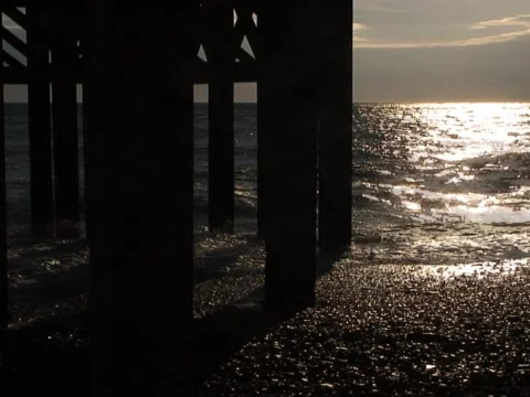 Sunset Pier Stock Footage 490012