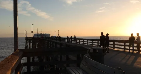 Sunset at the Pier Stock Footage 101672820