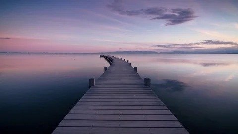 Sunset on pier Video stock 104429592