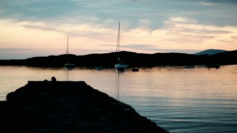 Sunset Pier Stock Footage 218303575