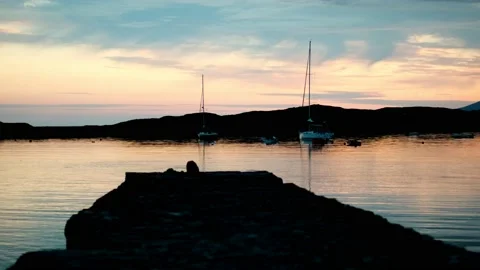Sunset pier Stock Footage 218303580