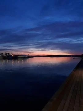 Sunset at the pier - Oslo Stock Photos