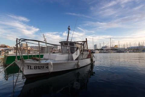 Sunset on pier. Foto stock
