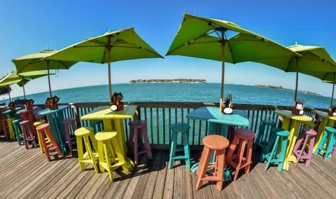 Sunset pier Stock Photos