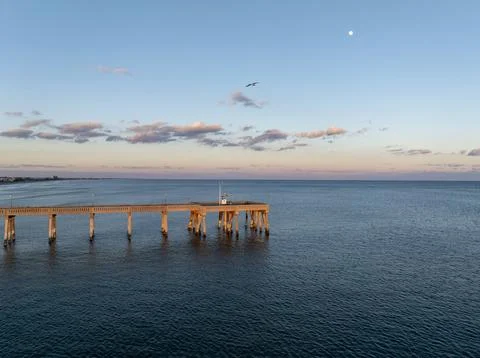 Sunset at a Pier Foto stock