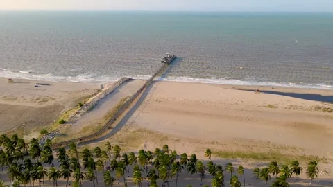 Sunset at the Pier in Riohacha Vídeo Stock 330668470