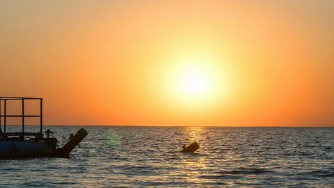 Sunset on the pier time lapse Video stock 120874157