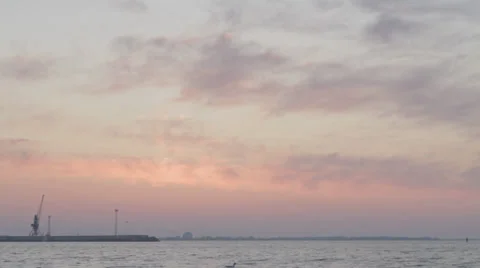 Sunset at Pirita Beach Stock Footage 31818797