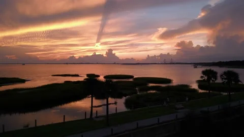 Sunset pit street bridge sideways move Vídeos de archivo 206265167