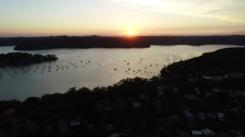 Sunset at Pittwater, Sydney Australia 스톡 동영상 122300282