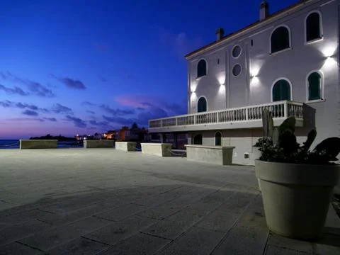 Sunset in the places of Montalbano. Stock Photos
