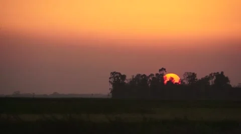 Sunset on the Plains Stock Footage 54807917