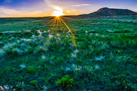 Sunset on the Plains Stock Photos