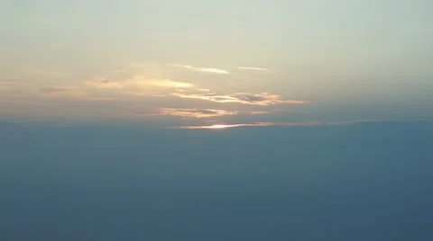 Sunset from plane Stock Footage 11863828