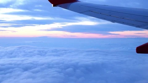 Sunset from a plane Vídeo Stock 211391471