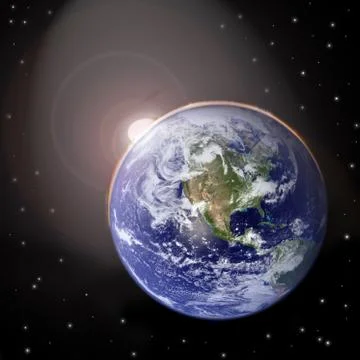 Sunset on planet earth Stock Photos