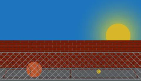 Sunset Playground Stock Illustration
