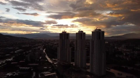 Sunset plus storm Stock Footage 185709288