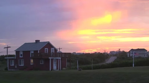 Sunset at Point Judith 스톡 동영상 67017476