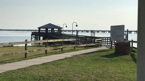 Sunset Point Park Mandeville Stock Footage 80040266