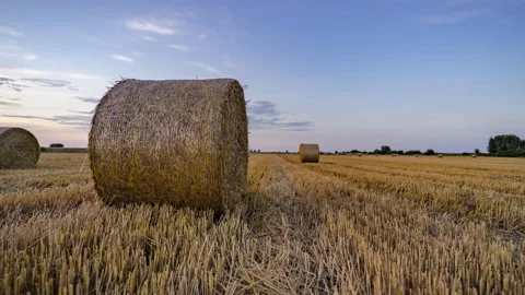 Sunset at polish village Video stock 167853789