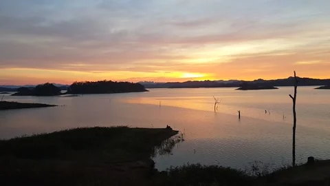 Sunset at Pom Pee Viewpoint Stock Footage 146305581