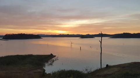 Sunset at Pom Pee Viewpoint Stock Photos