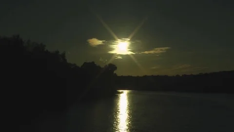 Sunset on the pond timelapse 库存影片 80562299