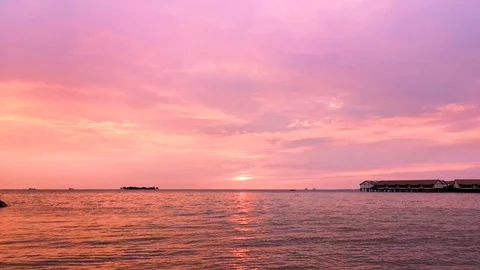 Sunset at Port Dickson Stock Footage 98941642