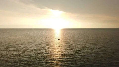 Sunset at Port Dickson Stock Footage 123988294