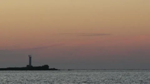 Sunset at port Stock Footage 22008448