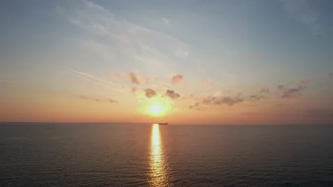 Sunset at the port Stock Footage 164172999