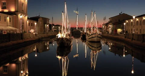 Sunset on the port Stock Footage 167124209