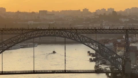 Sunset in Porto Video stock 256742217