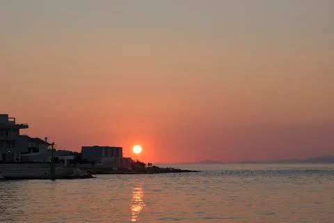 Sunset in Postira Stock Photos