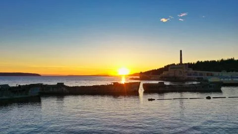 Sunset at Powell River Stock Photos