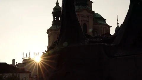 Sunset in Prague, Czech Republic Stock Footage 78533643