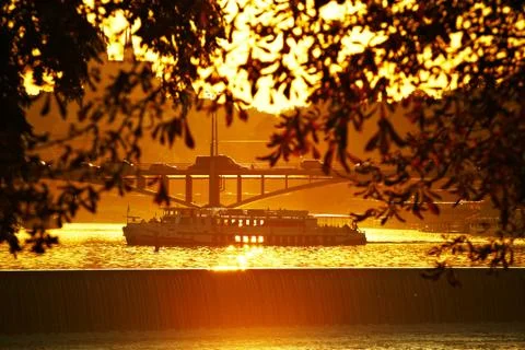 Sunset in Prague Fotos Stock