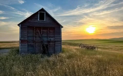 Sunset in the Prairies Foto stock