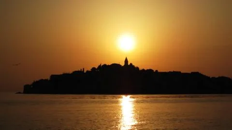 Sunset in Primosten Foto stock