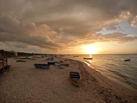 Sunset in progress yucatan Stock Footage 238693977