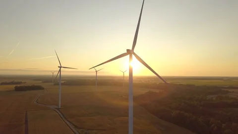 Sunset propeller hd Stock Footage 114583504