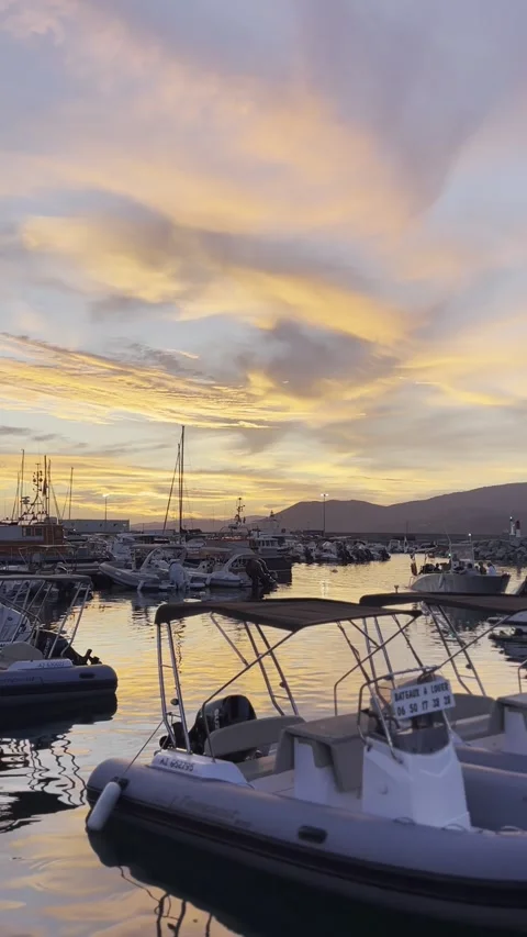 Sunset at Propriano beach. Stock Footage 285337359