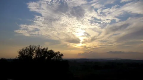 Sunset in Provence. Stock Footage 885212