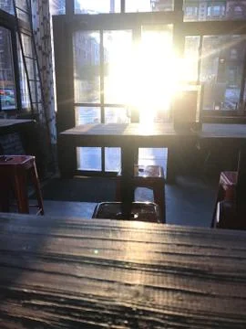 Sunset at the Pub Stock Photos