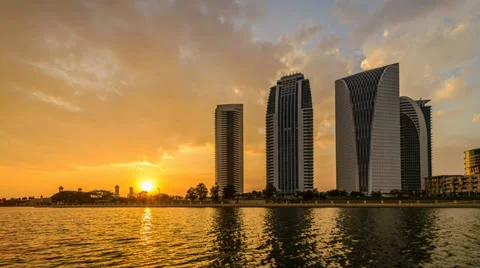 Sunset at Putrajaya Lakeshore 스톡 동영상 35453719