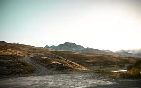Sunset in the pyrenees Stock Photos